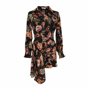 ELLIATT NWT Resort Collection Tie-Waist Asymmetric Floral Dress